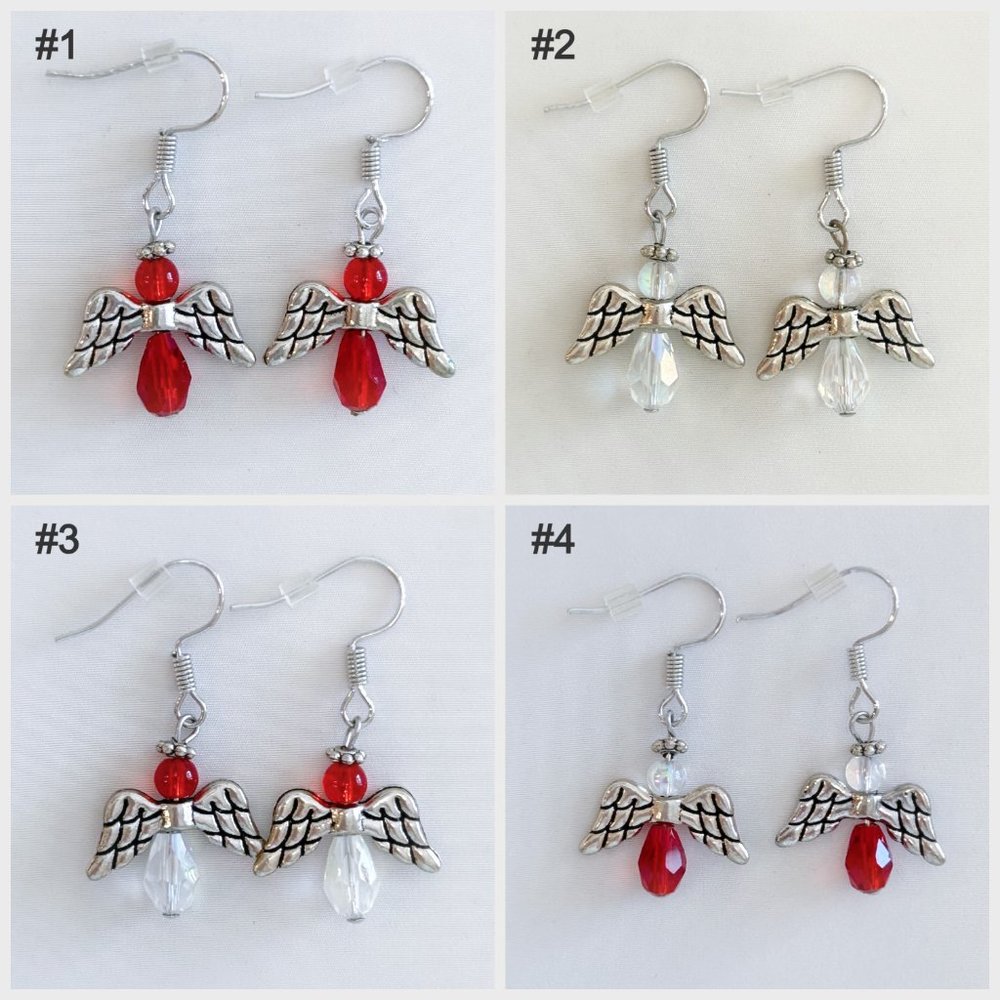 Beaded Angel Earrings